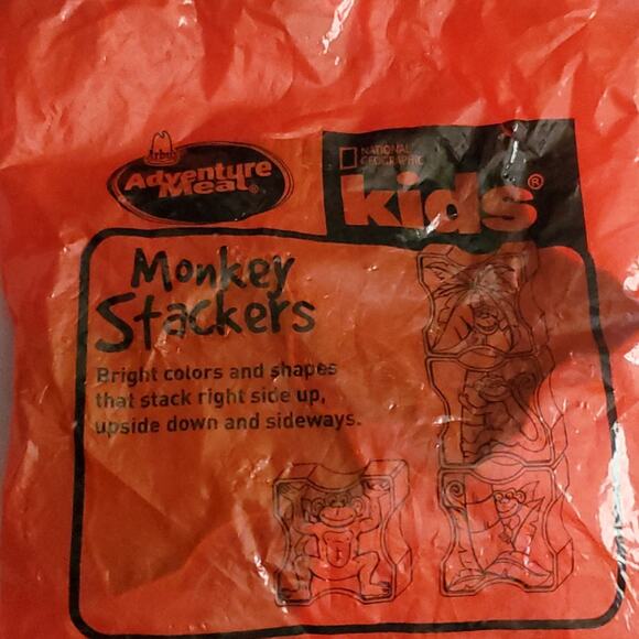 2004 Arbys National Geographic Kids Monkey Stackers New in Package - Picture 1 of 2